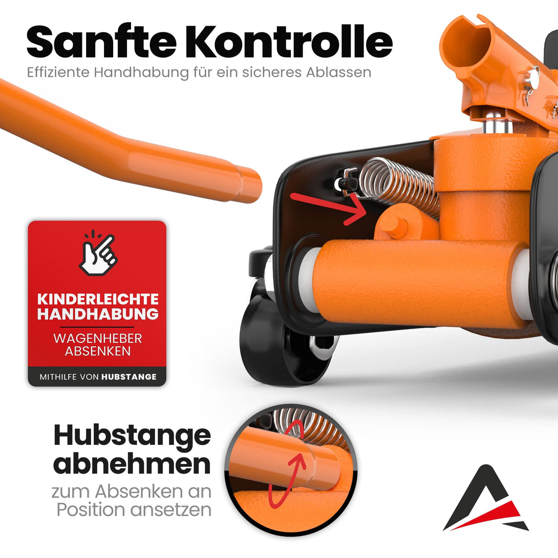AUTORIA Wagenheber 2.5T hydraulisch & flach - Orange
