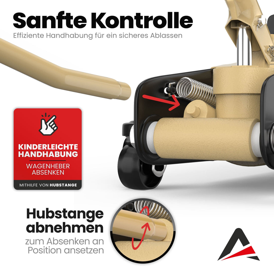 AUTORIA Wagenheber 2.5T hydraulisch & flach - Beige
