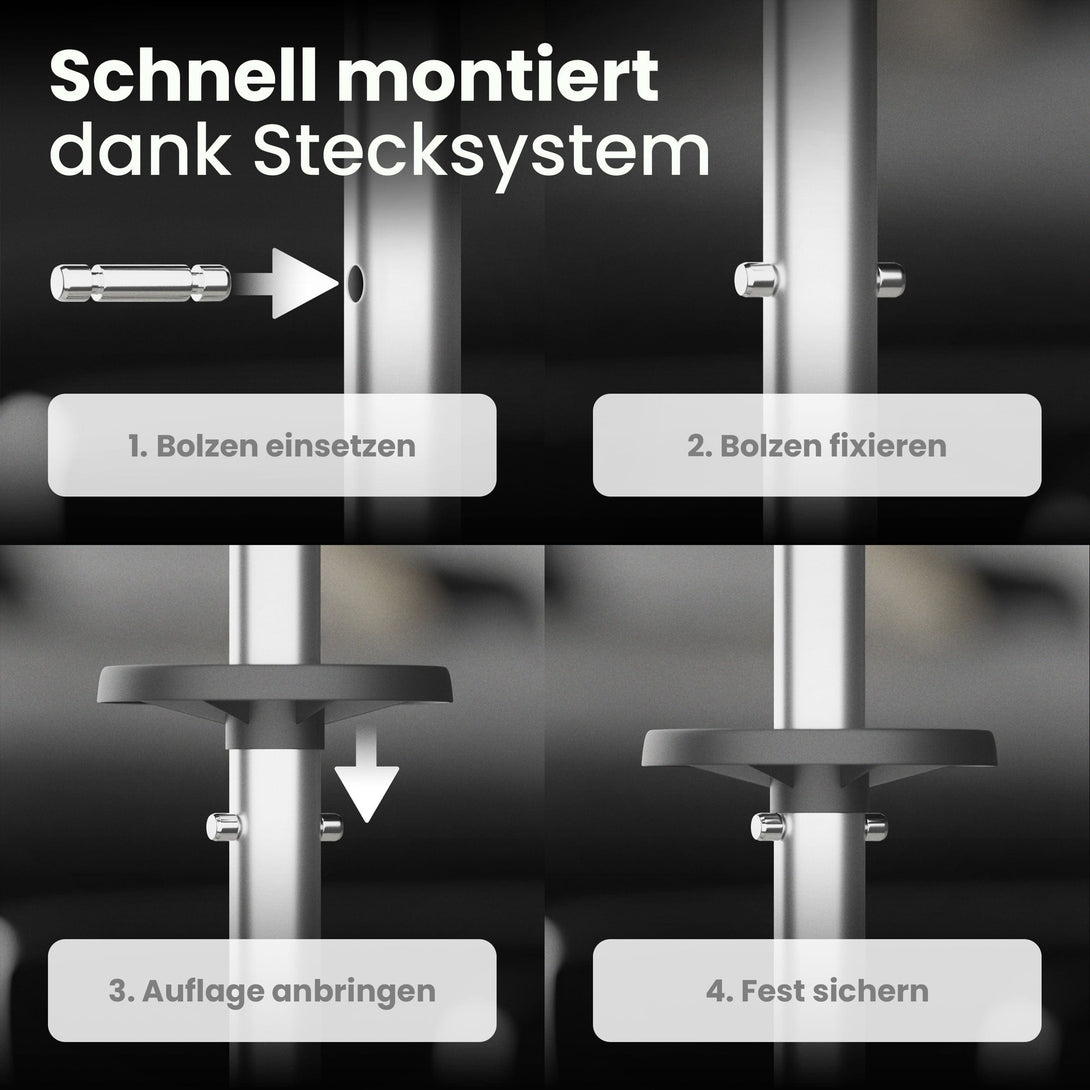 Wagenheber.de Felgenbaum fahrbar – Reifenständer für 4 Reifen bis 225 mm (16–20 Zoll) mit Rollen & Reifenmarkierer, belastbar bis 100 kg