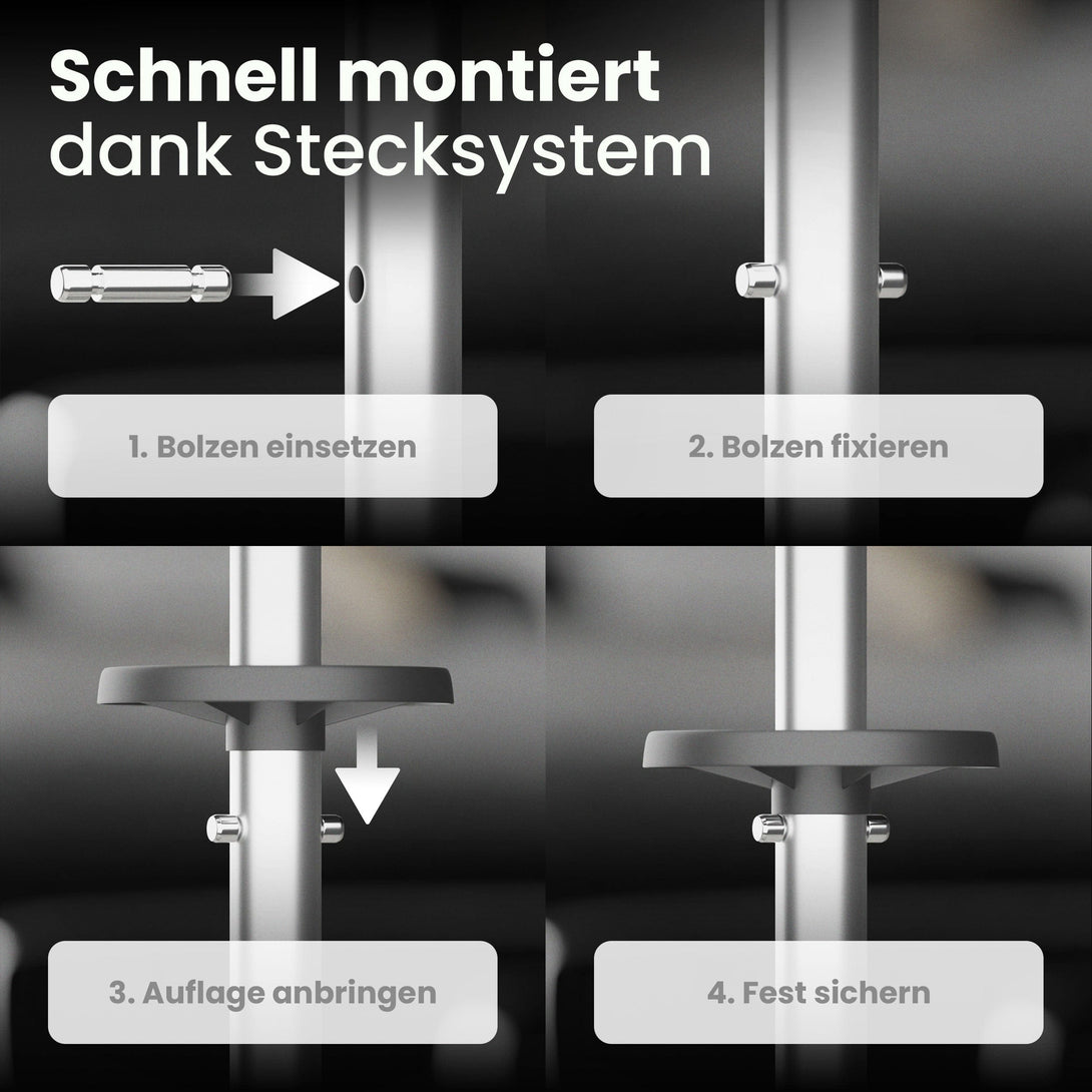 Wagenheber.de Felgenbaum XL fahrbar – Reifenständer für 4 Reifen bis 295 mm (16–24 Zoll) mit Rollen & Reifenmarkierer, belastbar bis 150 kg