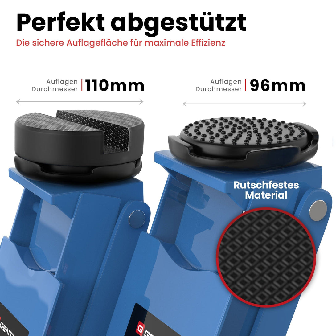 GENTOR Wagenheber 3T hydraulisch & flach - Hellblau