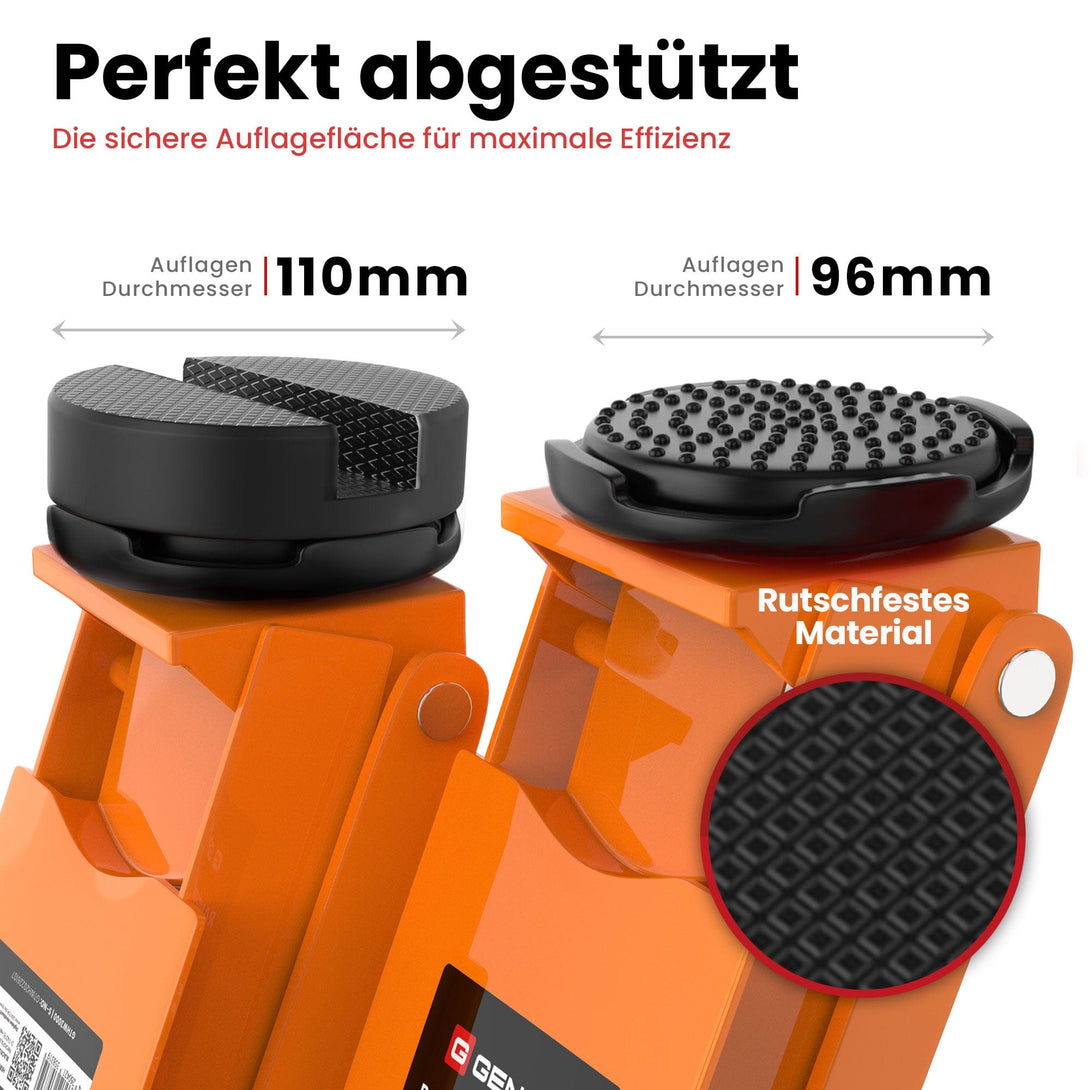 GENTOR Wagenheber 3T hydraulisch & flach - Orange