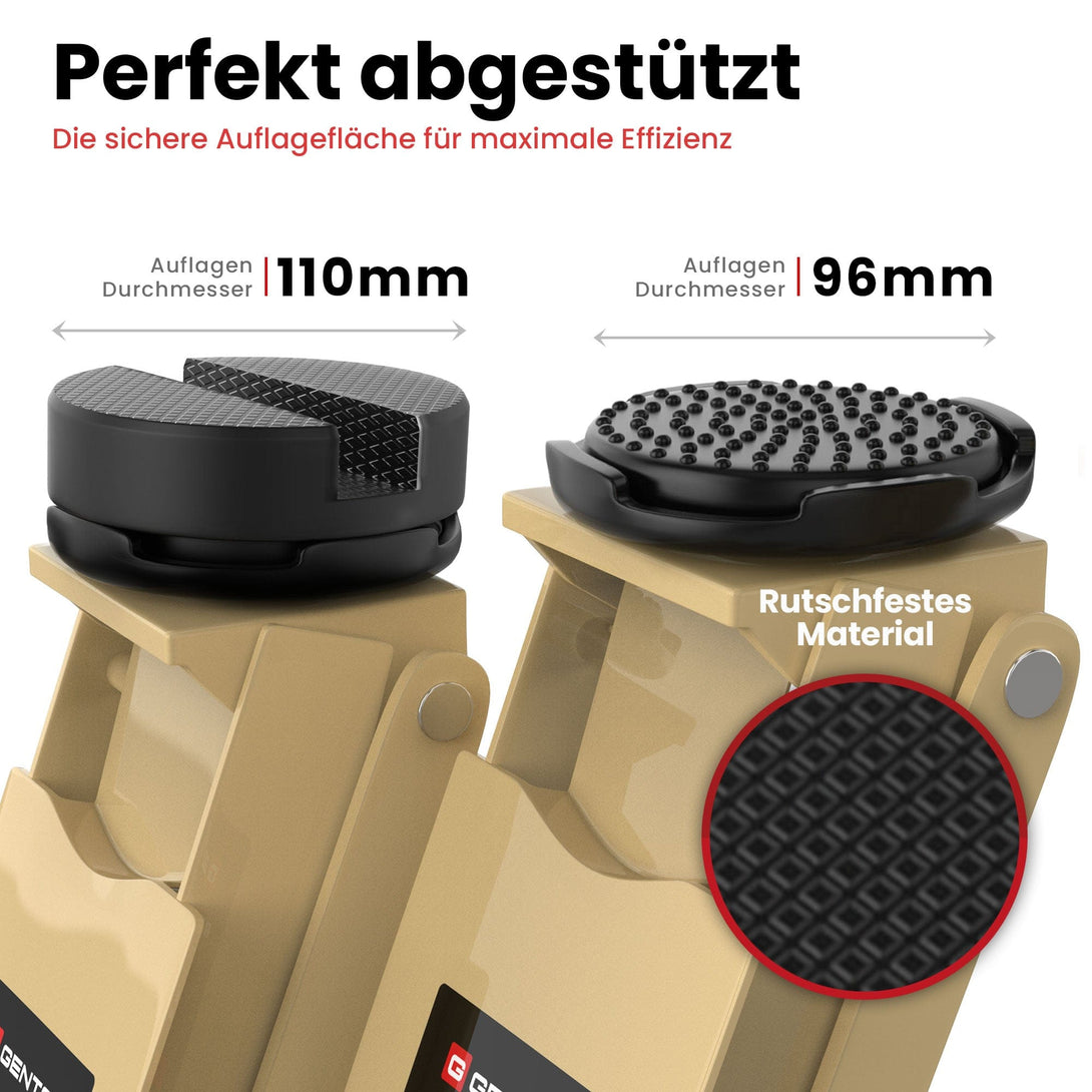 GENTOR Wagenheber 3T hydraulisch & flach - Beige